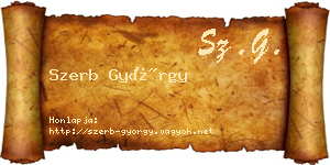 Szerb György névjegykártya